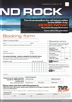 Click for booking form